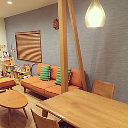 部屋全体/オレンジのソファー/unico ソファ/IKEA/unico...などのインテリア実例 - 2016-03-22 00:41:55