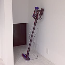 リビング/スティッククリーナースタンド/dyson v8fluffy/ダイソン掃除機/白のインテリア実例 - 2016-10-21 22:45:49