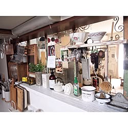 キッチン/キッチン記録/アンティーク建具/タイル貼りDIY/DIY...などのインテリア実例 - 2015-10-26 10:24:37