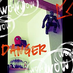 壁/天井/ペプシマン/スパイダーマン/雑貨のインテリア実例 - 2016-04-01 08:01:51