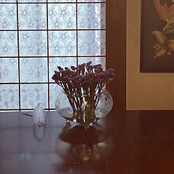 ガラス花器/ダイニングテーブル/木製家具/キッチンのインテリア実例 - 2022-06-24 18:22:05