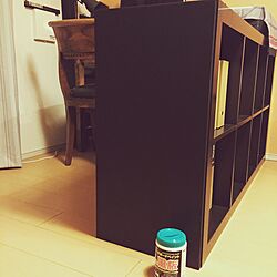 棚/黒板塗料塗ったベニヤ貼り付けました/IKEA/黒板塗料のインテリア実例 - 2016-02-09 23:19:10
