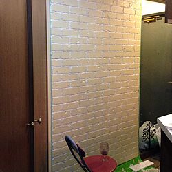 玄関/入り口/発泡スチロールのレンガ壁のインテリア実例 - 2014-02-22 10:25:18