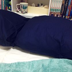 ベッド周り/IKEA/カラーボックス/初心者/毛布のインテリア実例 - 2014-08-25 00:49:51