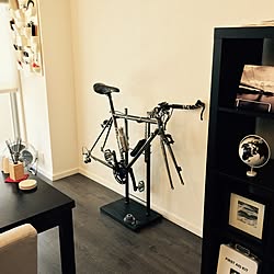 部屋全体/ロードバイク/中古を買ってリノベーション/自転車大好き/自転車置き場...などのインテリア実例 - 2017-07-11 12:42:45