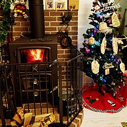 リビング/暖炉/ニトリ/クリスマス/クリスマスツリーのインテリア実例 - 2016-12-03 07:37:15