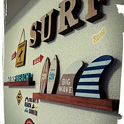 壁/天井/全部セリア/SURF!!/西海岸風/ハワイ...などのインテリア実例 - 2016-05-29 21:37:23