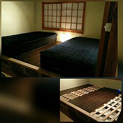 ベッド周り/ベッドフレーム/こあがり/DIY/床板...などのインテリア実例 - 2017-01-17 23:01:12
