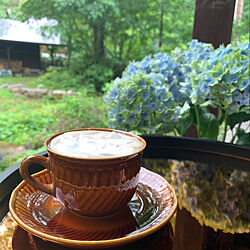 ウインナーコーヒー/テラスで楽しむ/雨の庭/おうちカフェ/星てまり...などのインテリア実例 - 2021-06-19 11:05:48