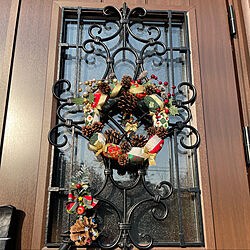 クリスマス/手作り/玄関ドア/玄関/玄関/入り口のインテリア実例 - 2021-11-20 14:35:28