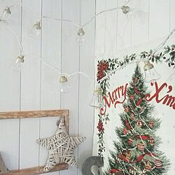 玄関/入り口/イルミネーションライト/クリスマス/板壁DIY/ベニヤ板壁のインテリア実例 - 2013-12-05 10:44:41