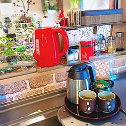 キッチン/お茶の時間/サーモスポット/ニトリ/棚DIYのインテリア実例 - 2017-01-26 09:03:29