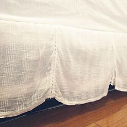 ベッド周り/手作り/一人暮らし/3coinsカーテンのインテリア実例 - 2014-05-05 13:04:46