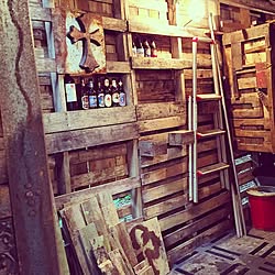 棚/pallet shed/廃材DIY/パレット/倉庫のインテリア実例 - 2016-06-28 19:43:49