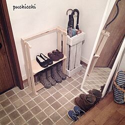 玄関/入り口/傘立てDIY/ミニ靴My Shelf/DIYのインテリア実例 - 2015-02-25 08:50:07
