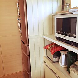 キッチン/板壁 DIY/板壁 冷蔵庫/DIYのインテリア実例 - 2014-09-28 14:42:31