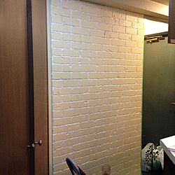 壁/天井/発泡スチロールのレンガ壁作製過程/発泡スチロールのレンガ壁のインテリア実例 - 2015-04-27 09:25:37