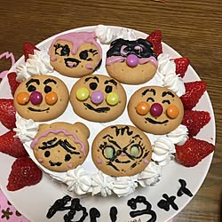 机/誕生日ケーキ/アンパンマン幼児用クッキーのインテリア実例 - 2017-03-07 17:16:41