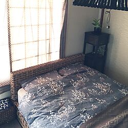 ベッド周り/Francfrancのベッド/寝室/アジアン/黒と茶...などのインテリア実例 - 2016-09-23 16:17:25