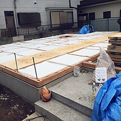 上棟準備/マイホーム建築中/土間/北道路/基礎工事中のインテリア実例 - 2017-03-07 20:01:44