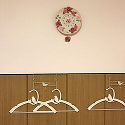 壁/天井/バラの時計/鳥のハンガーのインテリア実例 - 2017-04-25 18:47:46