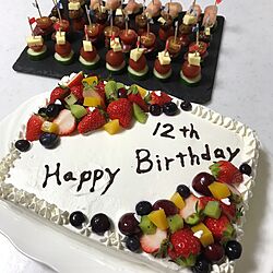 キッチン/誕生日ケーキ/手作り/結婚記念日♪/お誕生日パーティー...などのインテリア実例 - 2017-05-27 17:15:39