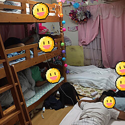 三段ベッド/子供部屋改造中/三段ベッドを二段に/ベッド周りのインテリア実例 - 2020-05-04 08:14:35