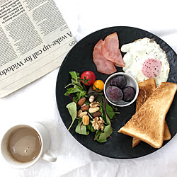 机/朝ゴパン/朝食/breakfast/ワンプレートごはん...などのインテリア実例 - 2018-10-31 15:03:52