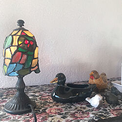 メルカリで購入/chocoちゃんの小鳥さん❤︎/ステンドグラスも鳥/ステンドグラス照明/アニマルモチーフ...などのインテリア実例 - 2023-03-29 07:50:19