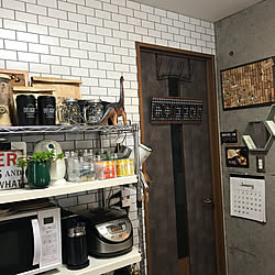 キッチン/サブウェイタイル風壁紙/壁紙屋本舗/画像加工なし/カフェ風インテリアを目指して...などのインテリア実例 - 2018-04-10 02:18:59