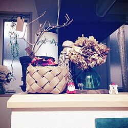 リビング/クリスマスの飾り/手作り/ドライフラワー/雑貨のインテリア実例 - 2013-11-23 16:04:31