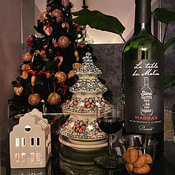 クリスマスツリー/キャンドルスタンド/ポーランド食器/ガラステーブル/ワイン...などのインテリア実例 - 2021-12-20 19:47:02