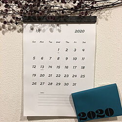 スターリンジャーブラック/カッティングシート DIY/カレンダー自作/2020年カレンダー/DIY...などのインテリア実例 - 2019-12-13 19:22:49