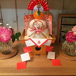 棚/お正月のお飾り/ベランダガーデンに咲いたお花のインテリア実例 - 2015-01-02 20:43:14