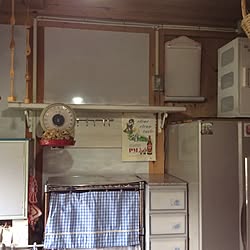 キッチン/分離発注住宅/施主支給品を使う/出来る所は家族でDIY/朝からお掃除+模様替え♪...などのインテリア実例 - 2014-08-25 08:39:23