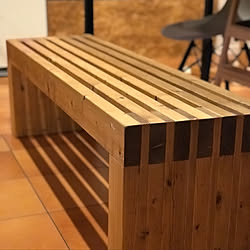 子供のいる暮らし/ダイニング/ワトコオイルダークウォルナット/2x4 1x4/ベンチDIY...などのインテリア実例 - 2020-05-21 17:25:45