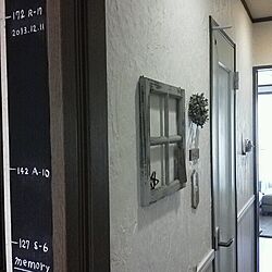 壁/天井/黒板塗料/身長計/漆喰塗り/ペイントのインテリア実例 - 2014-02-10 08:25:32