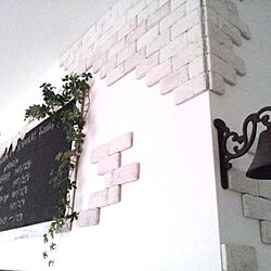 壁/天井/レンガタイル/黒板DIY/手作り/DIY...などのインテリア実例 - 2014-01-20 21:15:39