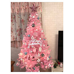 12月/クリスマスツリー/ピンクが好き/180cmクリスマスツリー/リビングのインテリア実例 - 2022-12-01 11:28:42