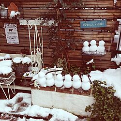 玄関/入り口/手作り/雪だるまのインテリア実例 - 2014-02-14 21:09:44