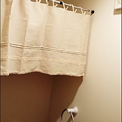 バス/トイレ/カフェカーテン/ナチュラル/2階トイレのインテリア実例 - 2015-01-09 18:00:57