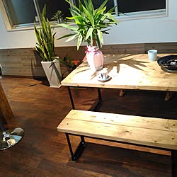 部屋全体/WOODPRO足場板/DIY/植物/セルフリノベーションのインテリア実例 - 2017-05-24 12:26:07