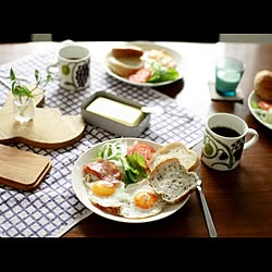 朝食/机/食器/北欧/北欧食器...などのインテリア実例 - 2015-06-03 18:23:18