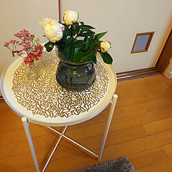 リビング/マンション/お花のある暮らし/IKEA/IKEAのテーブルのインテリア実例 - 2021-04-23 19:55:23
