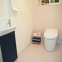 バス/トイレ/シャンブル/トイレ収納ラック/トイレはピンク♡のインテリア実例 - 2016-11-09 18:01:38