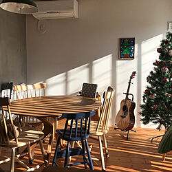 ウィンザーチェア/丸テーブル/クリスマス/クリスマスツリー/白い壁...などのインテリア実例 - 2020-12-21 17:03:30