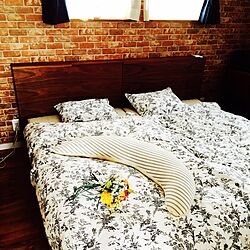 ベッド周り/無印良品ベッド/ブルックリンスタイル/IKEA/いぬのいる暮らし...などのインテリア実例 - 2017-03-26 21:35:12