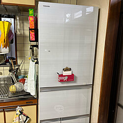 キッチン/冷凍室が広い/TOSHIBA VEGETA/冷蔵庫買い替えました/冷蔵庫...などのインテリア実例 - 2022-02-08 07:29:31