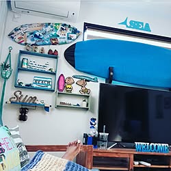 棚/wtw大好き/夏が大好き/スヌーピー/surfer's room...などのインテリア実例 - 2016-07-11 10:00:11