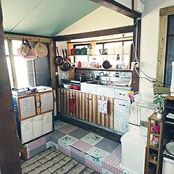 キッチン/初投稿/DIY Kitchen/ハンドメイド/北欧雑貨...などのインテリア実例 - 2017-04-16 09:44:35